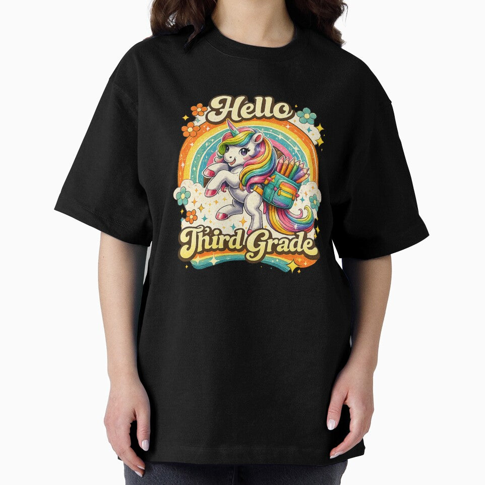 Hello 3rd Grade Unicorn Teacher Kids Girls by QuiteOrbit