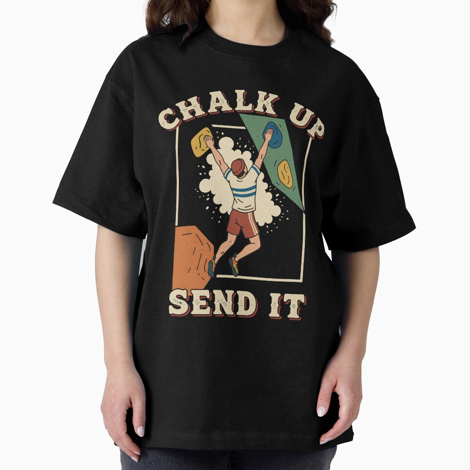 Chalk Up Send It Climbing Bouldering Fun by LuminOrb