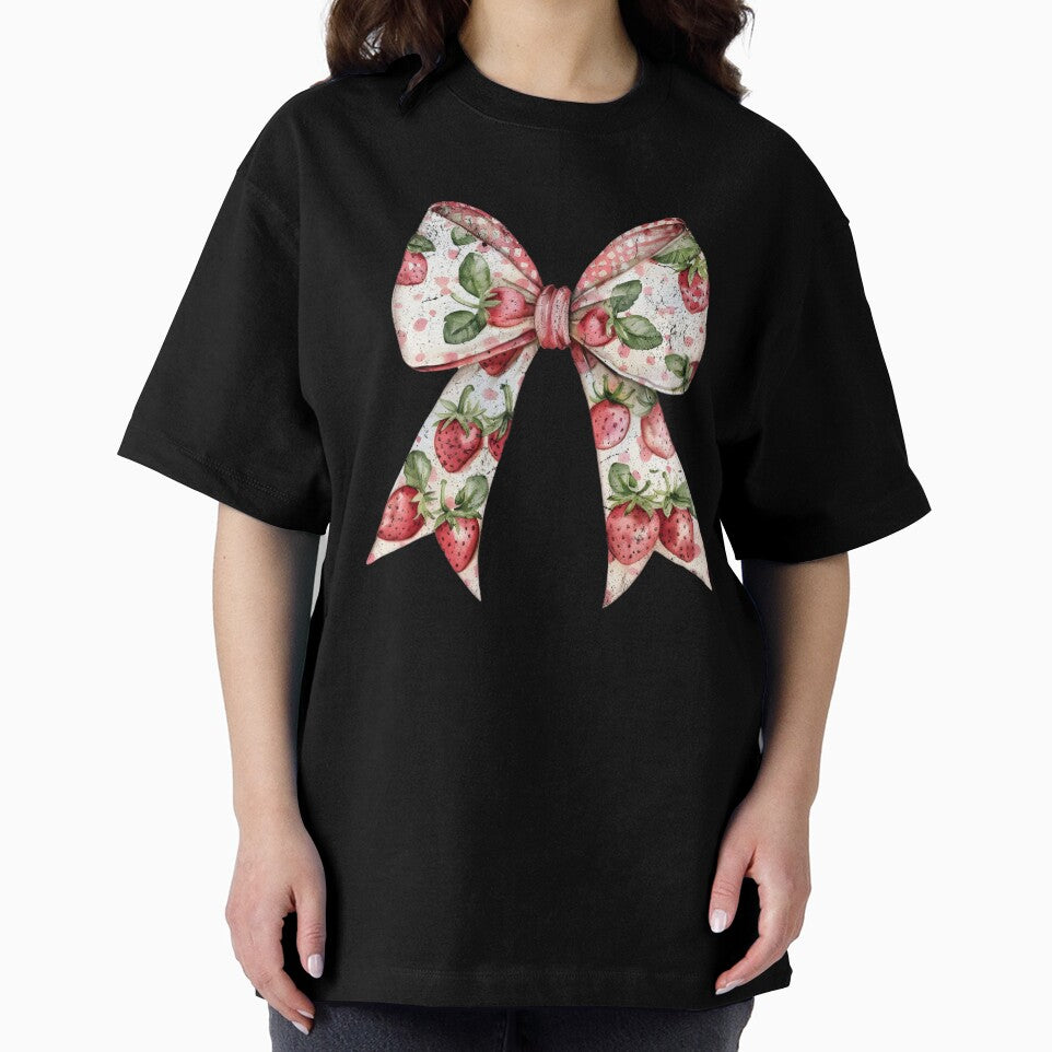 Strawberry Coquette, Strawberry Bow Hoody by Erstenenquis