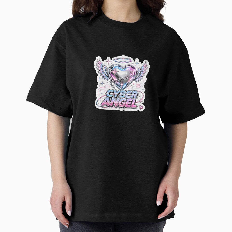 Cyber Angel Metallic Heart Y2K by NeoSakura