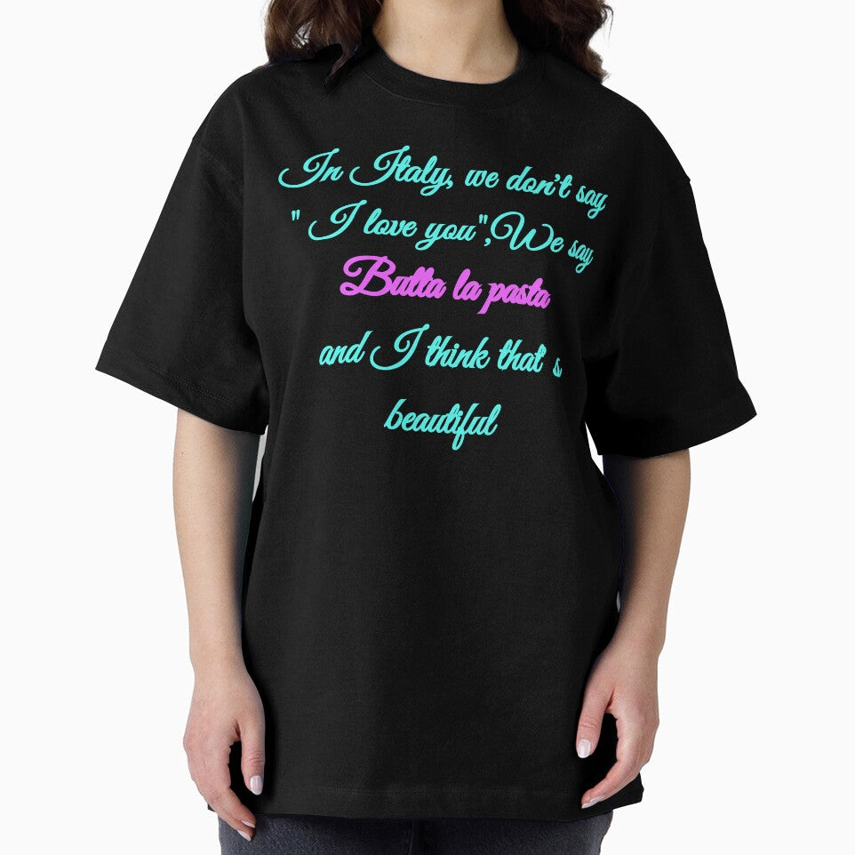 In Italy we say Butta la pasta - Funny Italian Food Quote Pop Neon Black Version by TheItaliandilemma