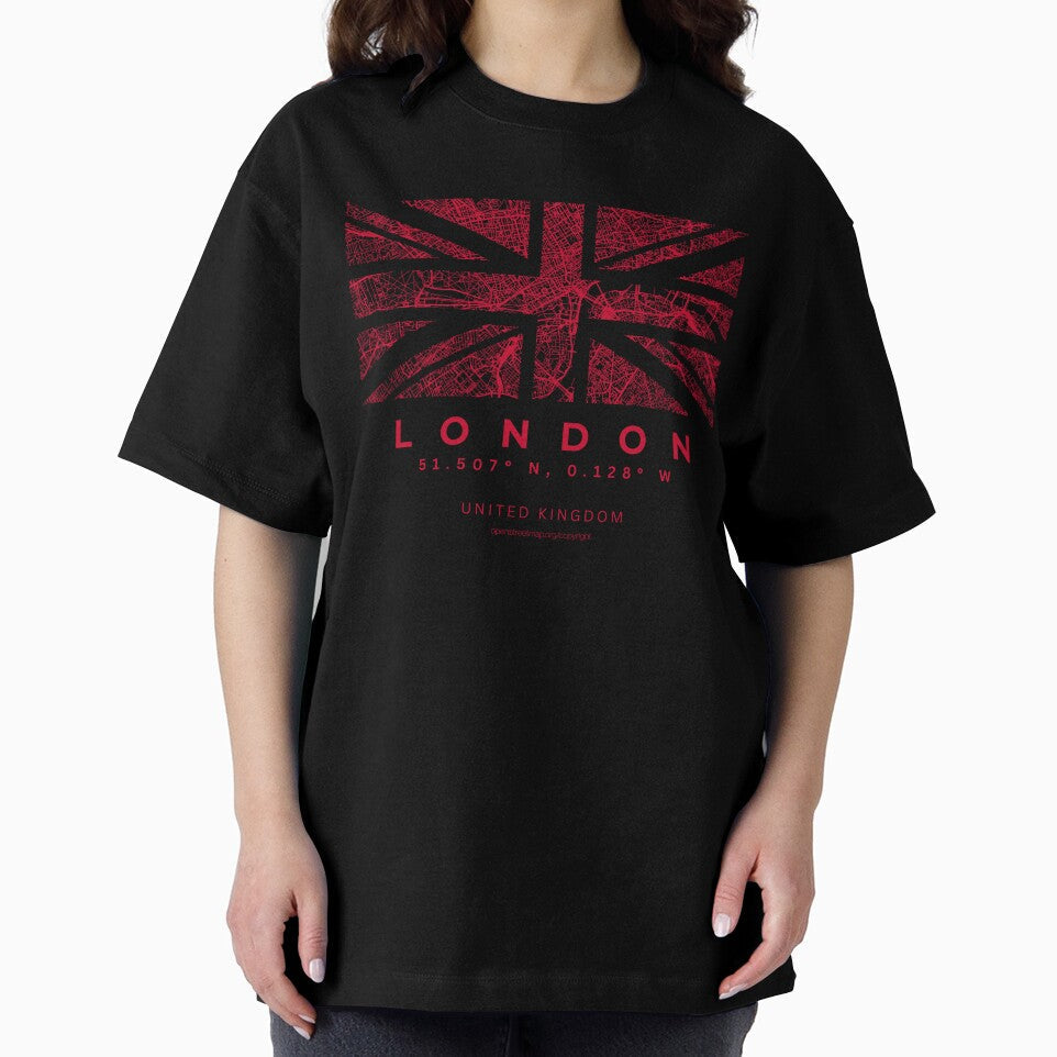 London Union Flag UK Capital Minimalist City Map by NosandEdgy