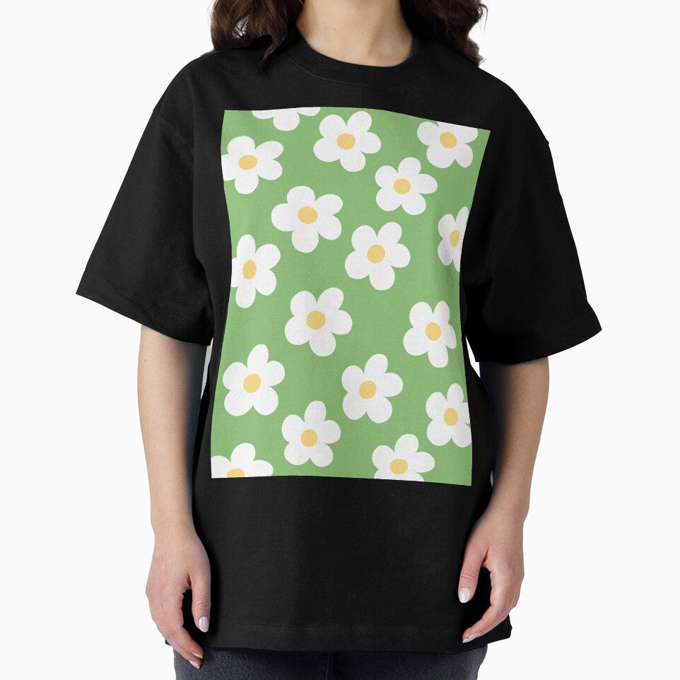 Retro 60's Sage Green Flower Power by Cloudwatching
