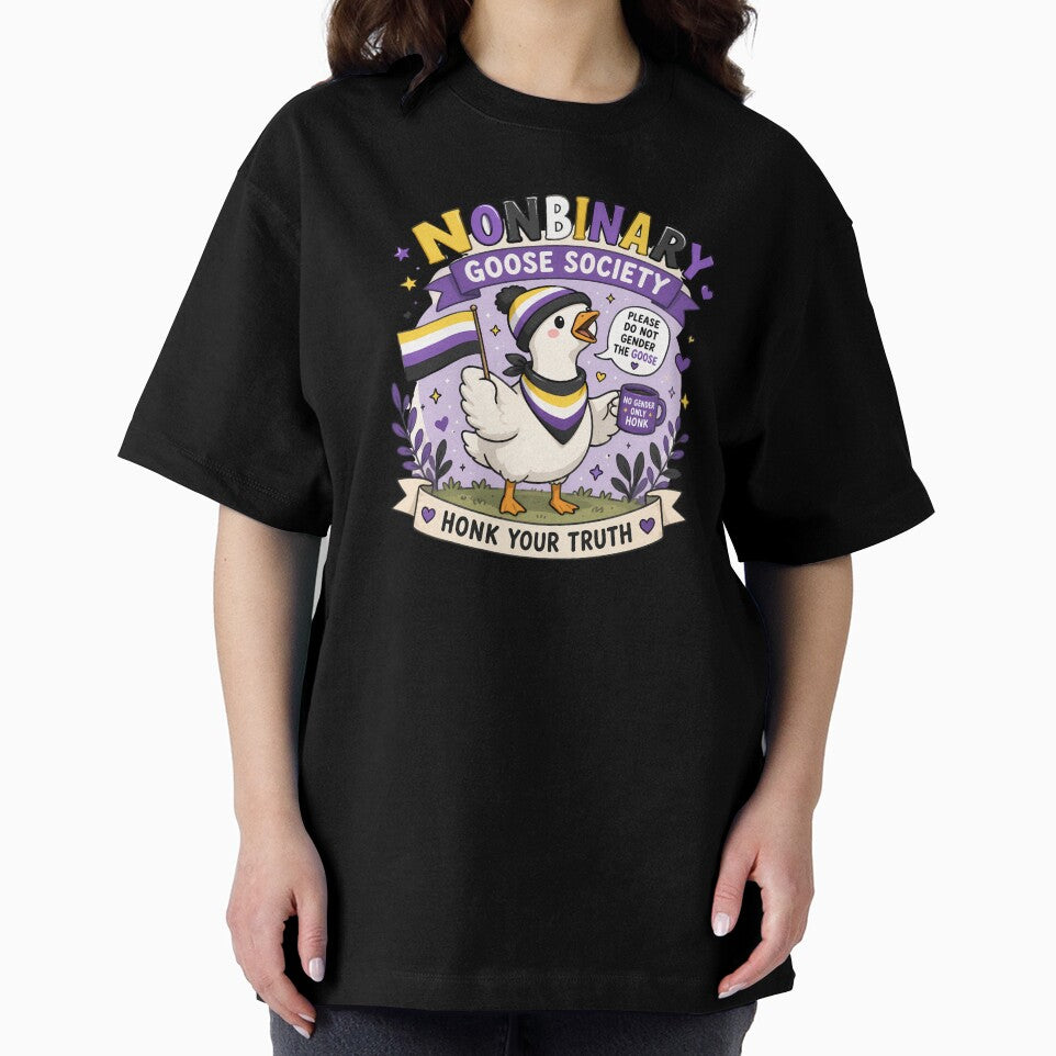 Nonbinary Goose Society | Pride Creatures Collection | LGBTQ Mascots | Emotional Support Animals | Cute Queer Stickers by VectorJoy