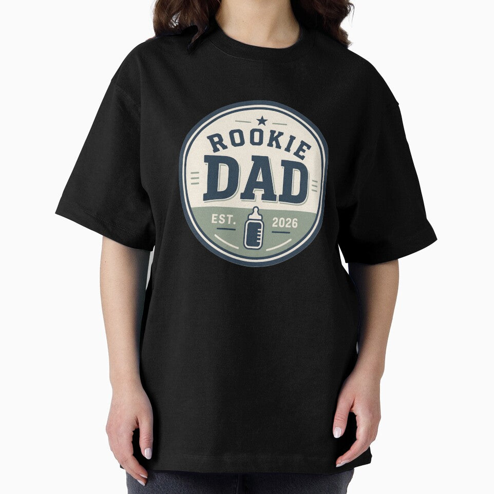 Rookie Dad Est 2026 New Dad Badge Baby Bottle Design by FestivityFinds