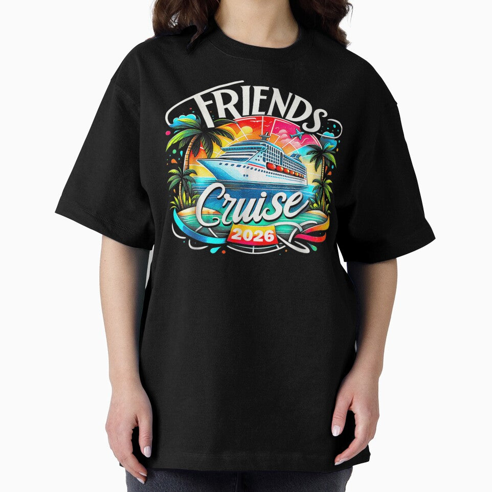 Friends Cruise Vacation 2026 Tropical Travel Celebration Colorful Design by Taniyah Gomes