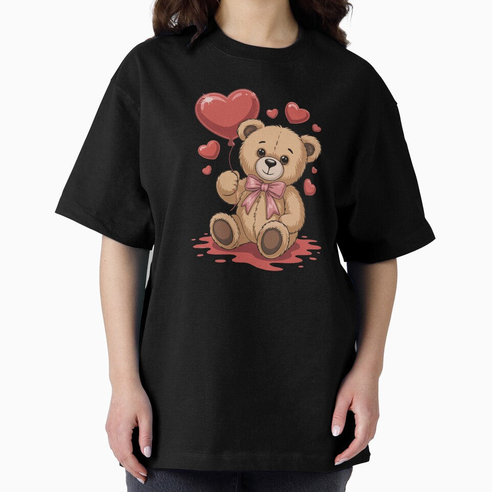 Teddy Bear with Heart Balloons by jkrphoto