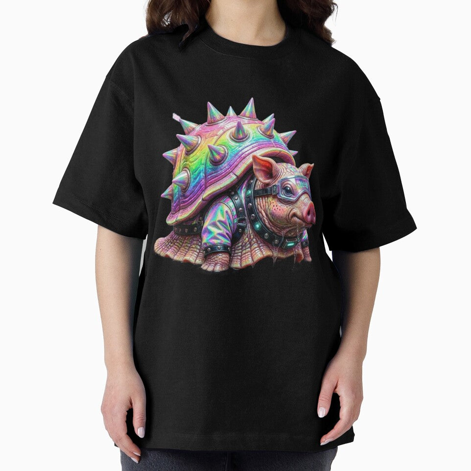 Neon Punk Spiky Pig by LujziWorld