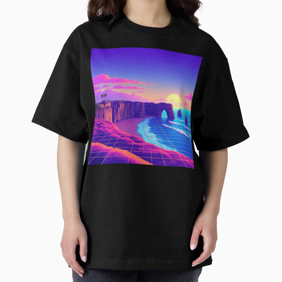 Vaporwave Twelve Apostles Sunset Grid Aesthetic by EllDAV777
