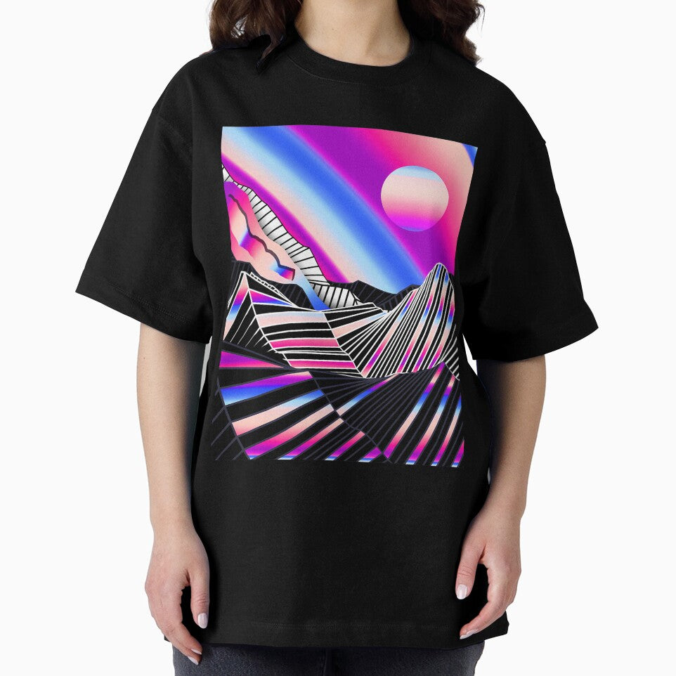 Abstract Synthwave Piano Keys Retro Sunset by xuxqhpbmr34