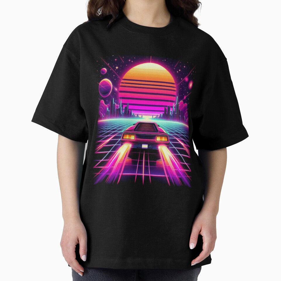 Outrun the Future - Retro 80s Synthwave Neon Space Drive by RetroRascalStudio