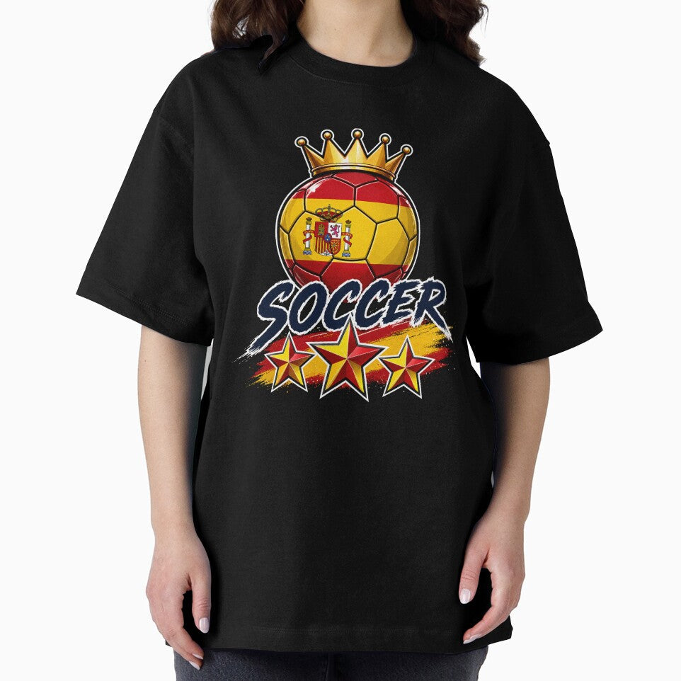 Spain Flag Crowned Soccer Ball by QuiteOrbit