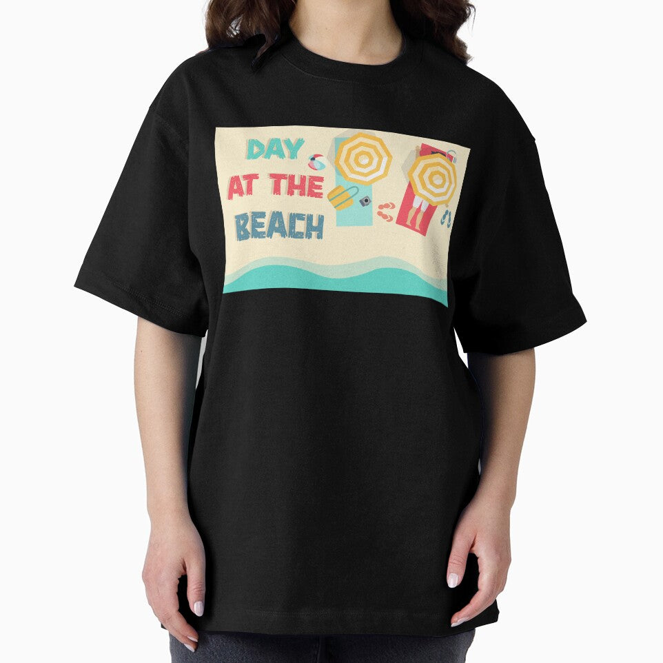 Day at the Beach Summer Vacation Flat Illustration Art by PixelWaveBD