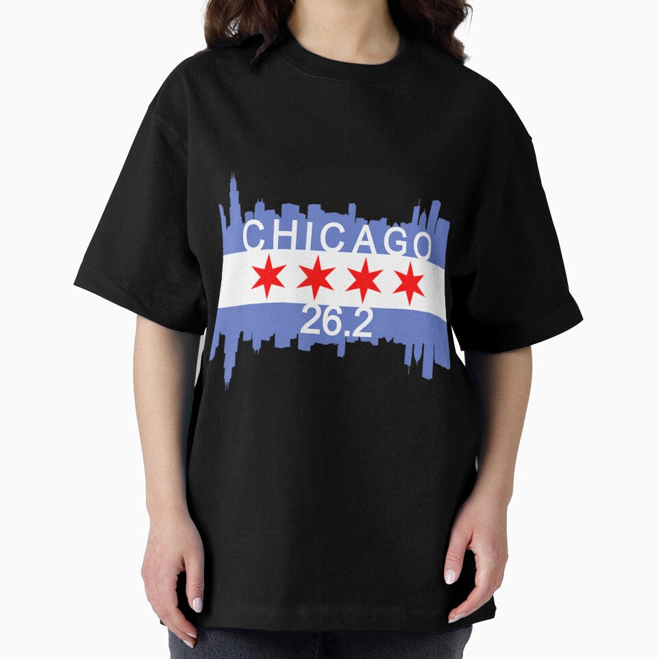 26.2 Mile Marathon Runner Chicago Flag Running by LohaetaGyaseas