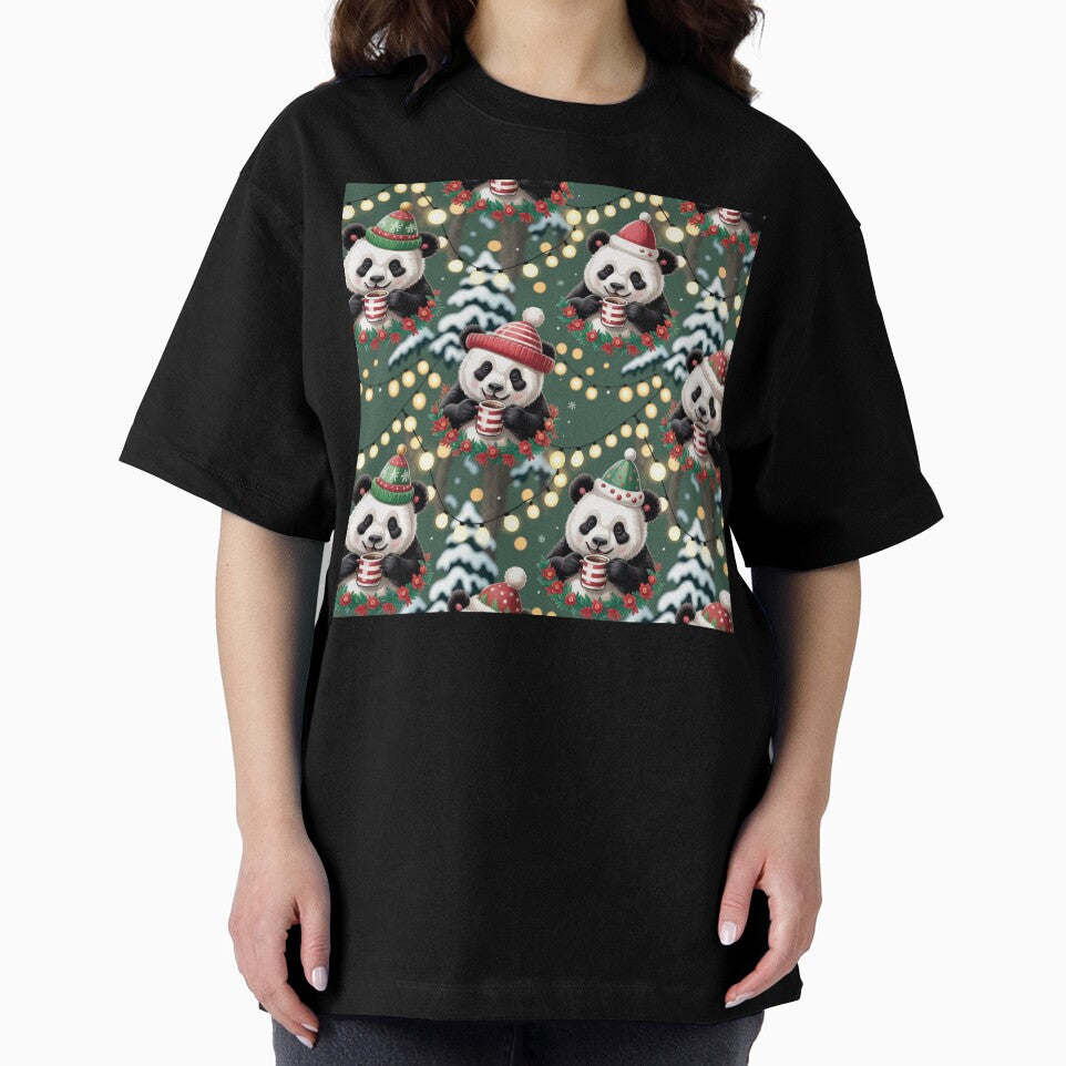 Christmas Panda Pattern by NicolasGlowArt