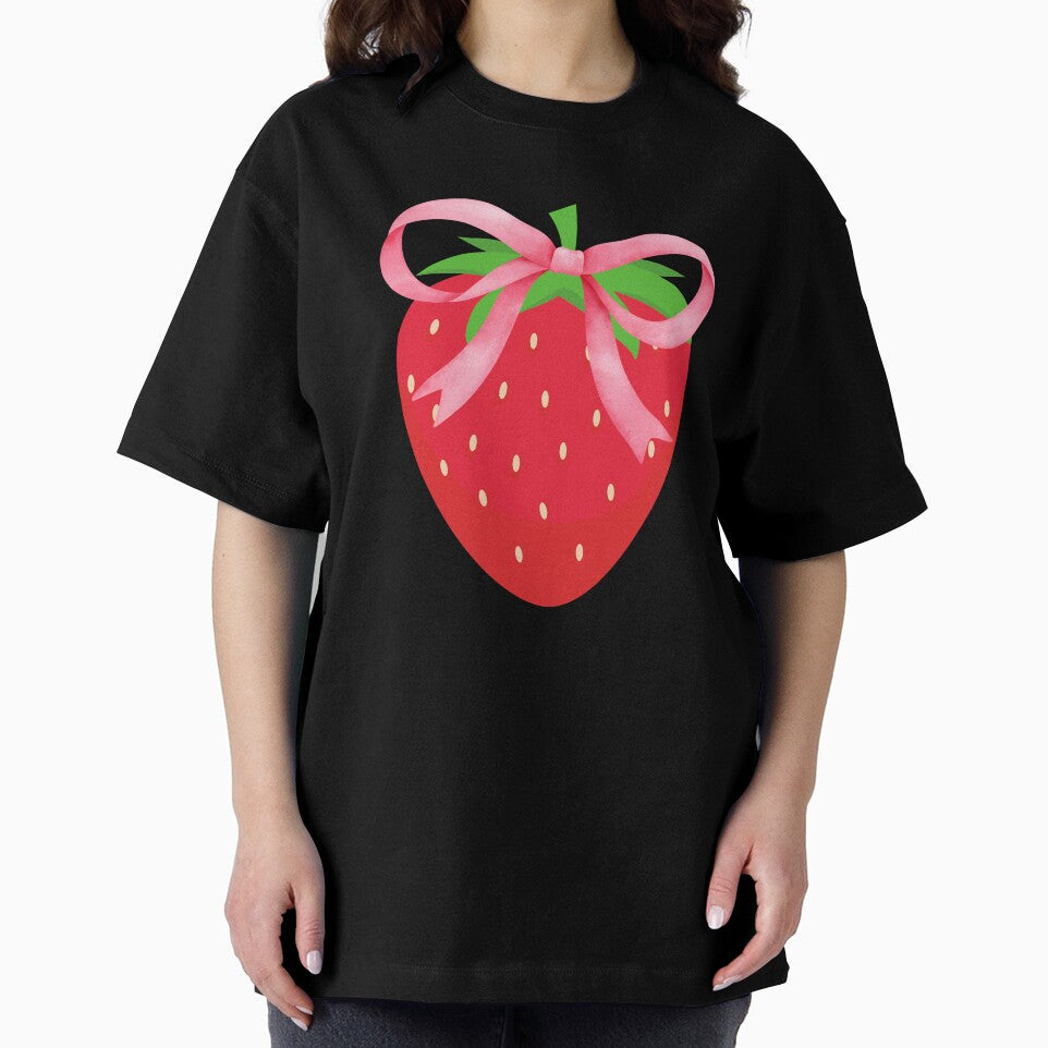 Cute Strawberry and Bow Coquette by thebest-2studio