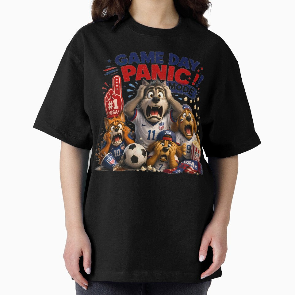 Game Day Panic Mode | Funny USA Soccer Fan Shirt by WabiSabiSjak