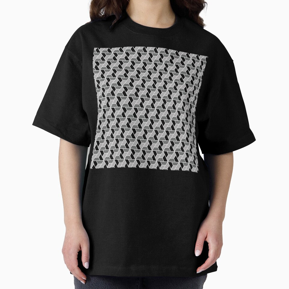 Black, white and gray triangle pattern by flamendes