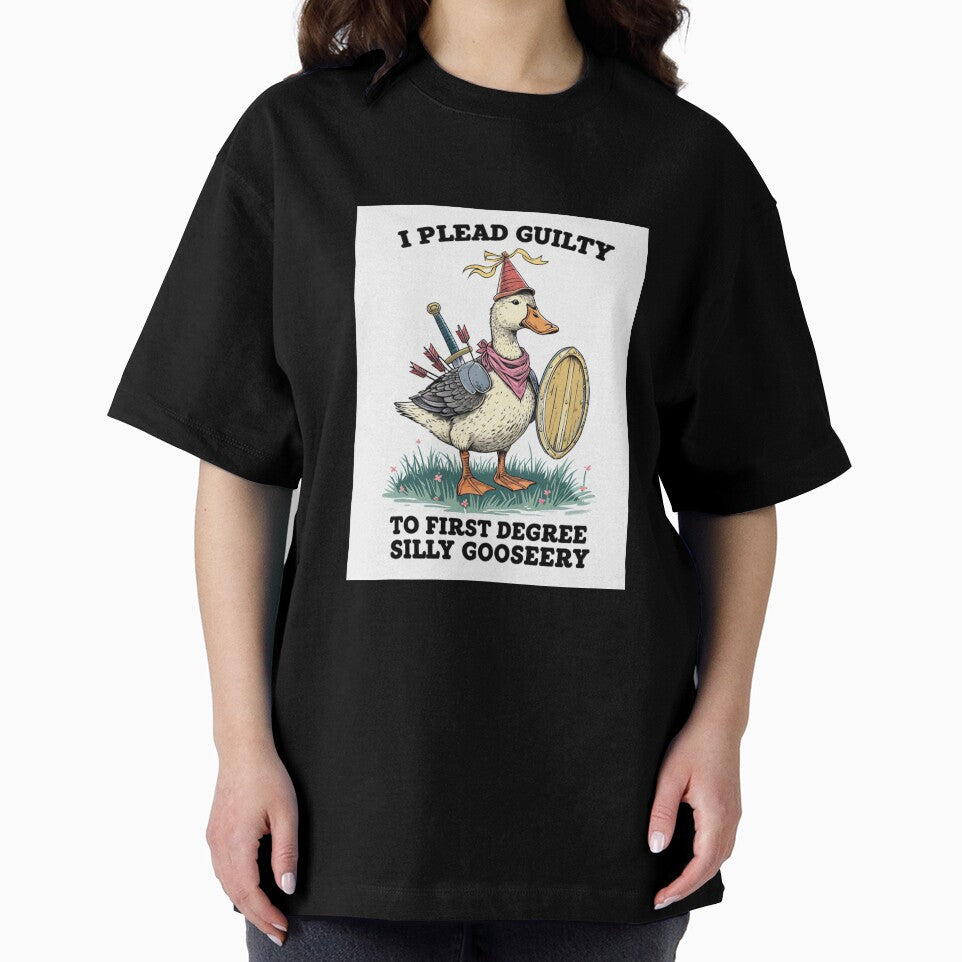 Silly Goose Warrior – Funny Knight Duck Meme Tee by cosmos4urlife