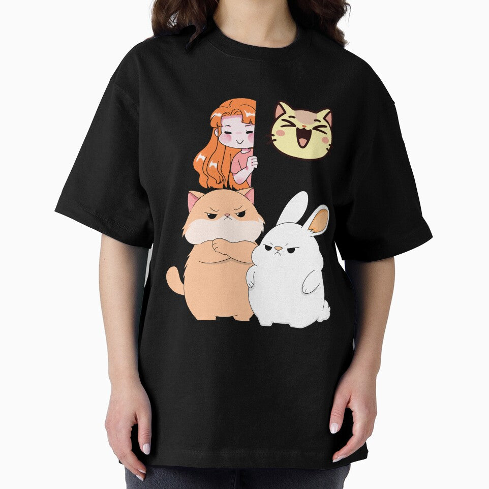 Angry Cats & Mysterious Smiling Girl by Yuki80