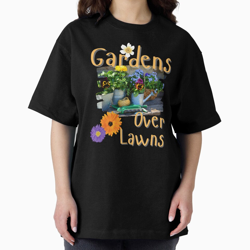 Gardens Over Lawns Colorful Flower Design by EarthArtDesigns
