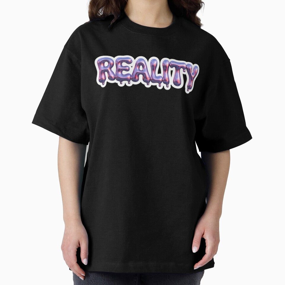 Liquid Metal "Reality" Y2K Chrome Dripping Text by RiotKida