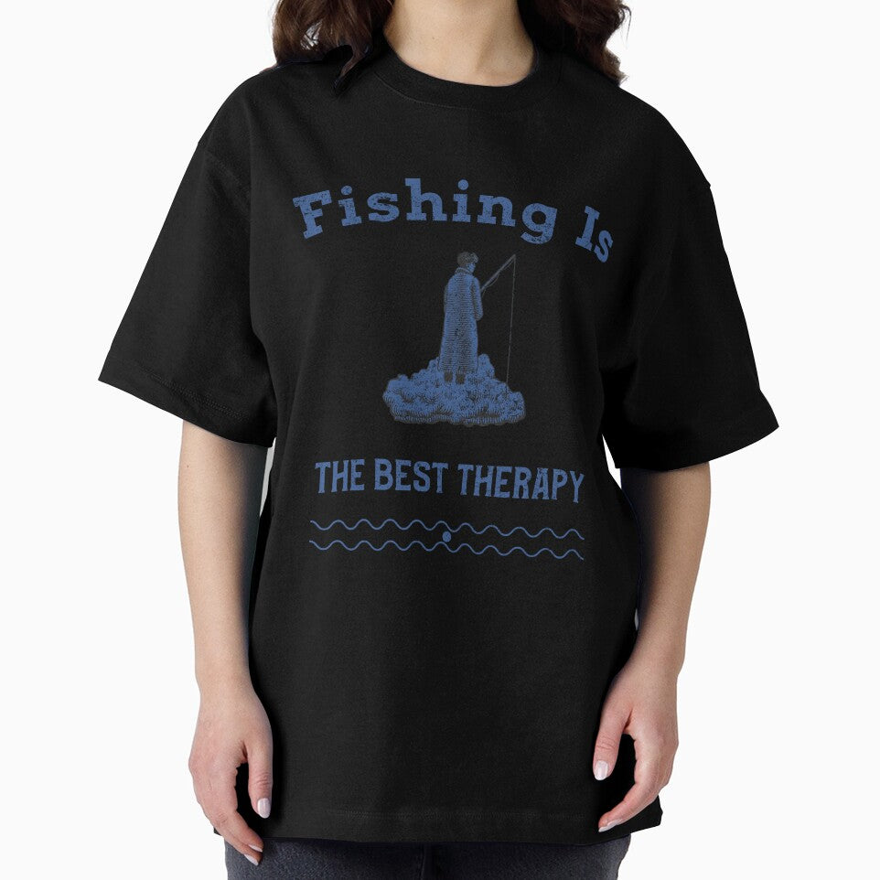 Fishing is the best therapy Fishing puns by funpunsteeshop