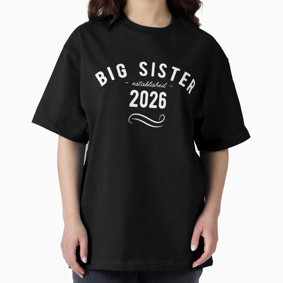Big Sister Est Established 2026 New Baby Sibling by SZPdezigns
