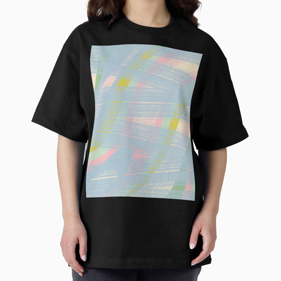 Painted Brushstrokes Straight and Wavy Abstract Pastel Pattern Powder Blue and Pink by kierkegaard