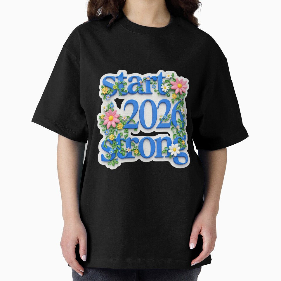 Start 2026 Strong – Floral 3D New Year Motivation Sticker by Gurjeetpixelart