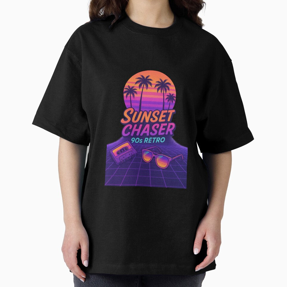 Sunset Chaser – 90s Retro Vaporwave Design by Aube11