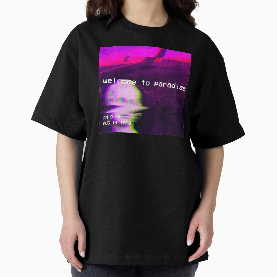 Vaporwave Aesthetic Art Glitch 90s Nostalgic Welcome To Paradise by Hitagivapor