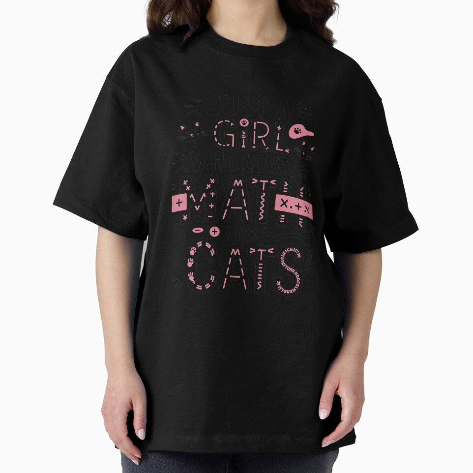 Just a Girl who loves Math & Cats Algebra Funny Mathematics by DrewLeuschke