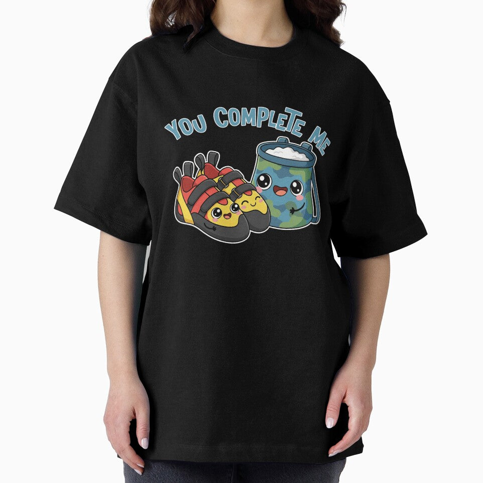 Cute You Complete Me Rock Climbing Chalk Bag and Shoes Bouldering Gift by KnotQualified