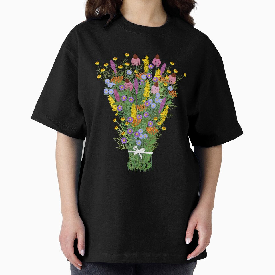Bouquet of Native Flowers with White Ribbon by Bittersweet Gardener