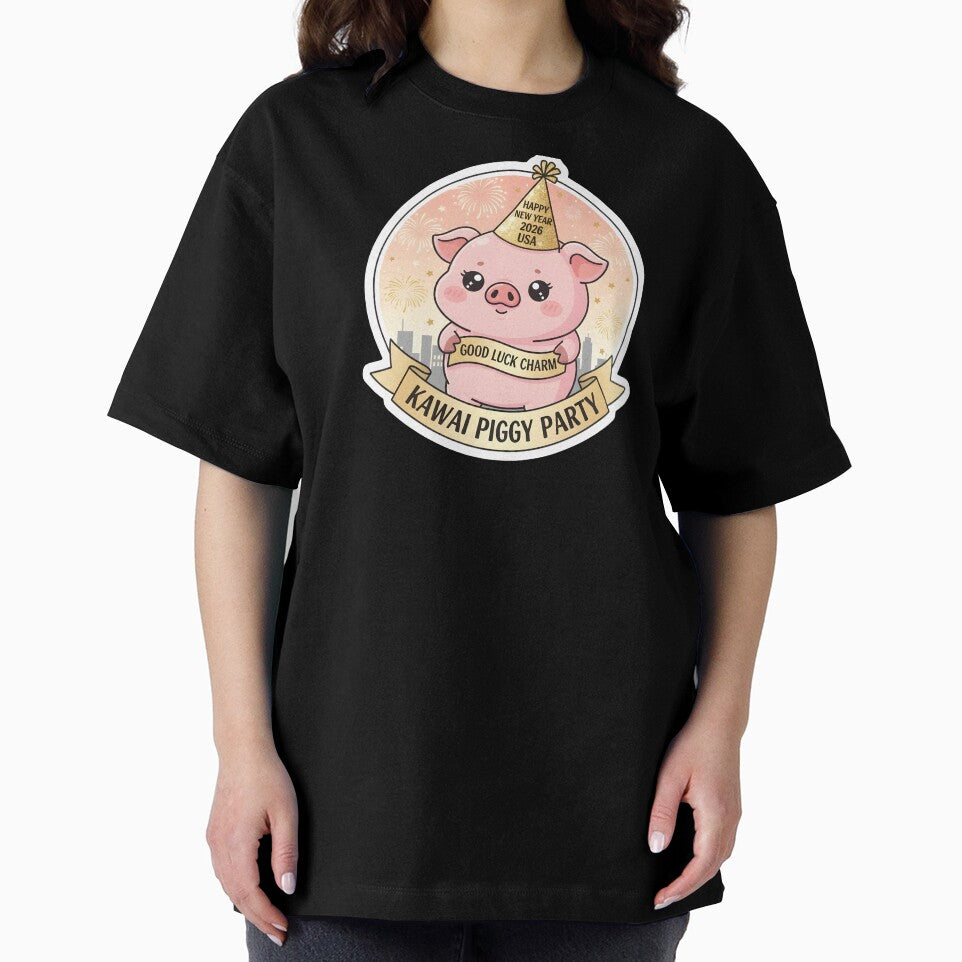 Kawaii New Year Piggy 2026 USA Celebration Sticker by arup7980