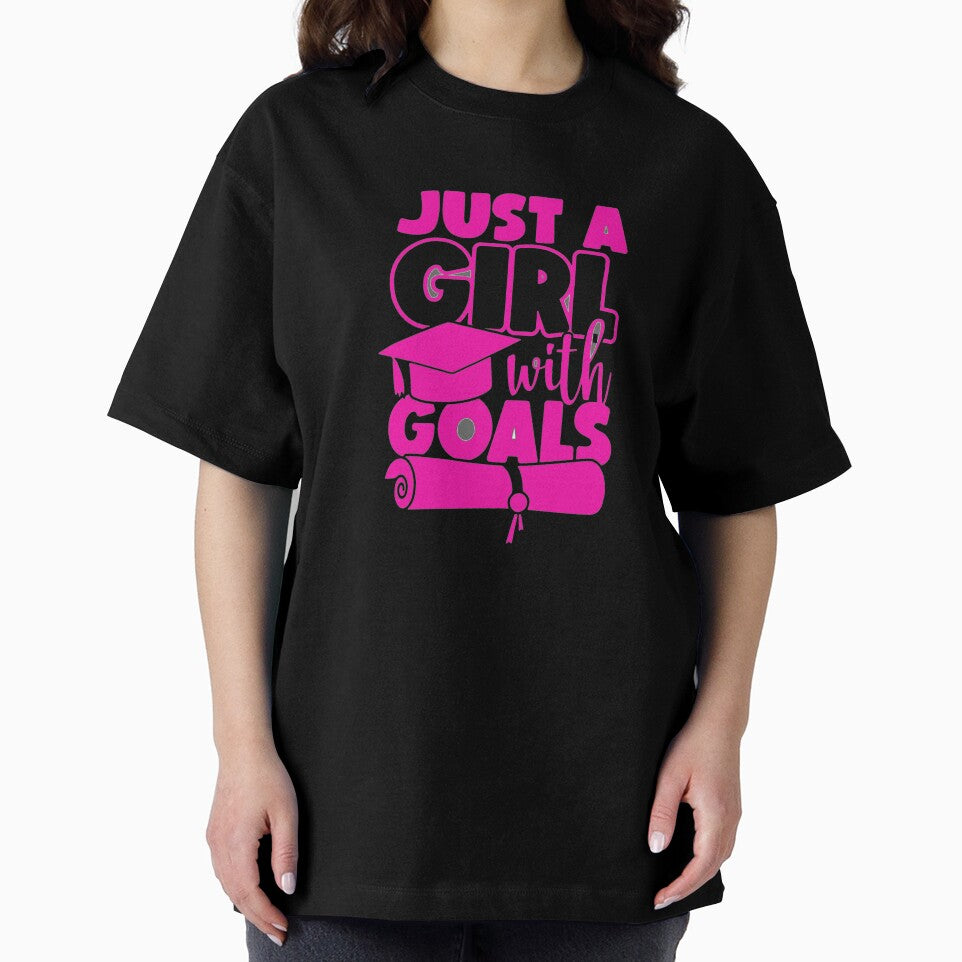 just a girl with goals Graduation Cap by ROYALSTOURE