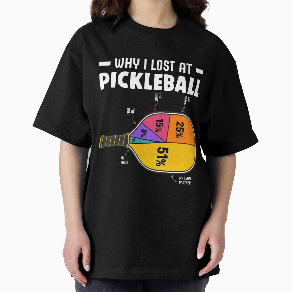 Why I Lost At Pickleball Funny Pie Chart Excuse Paddle by haitrieuic96