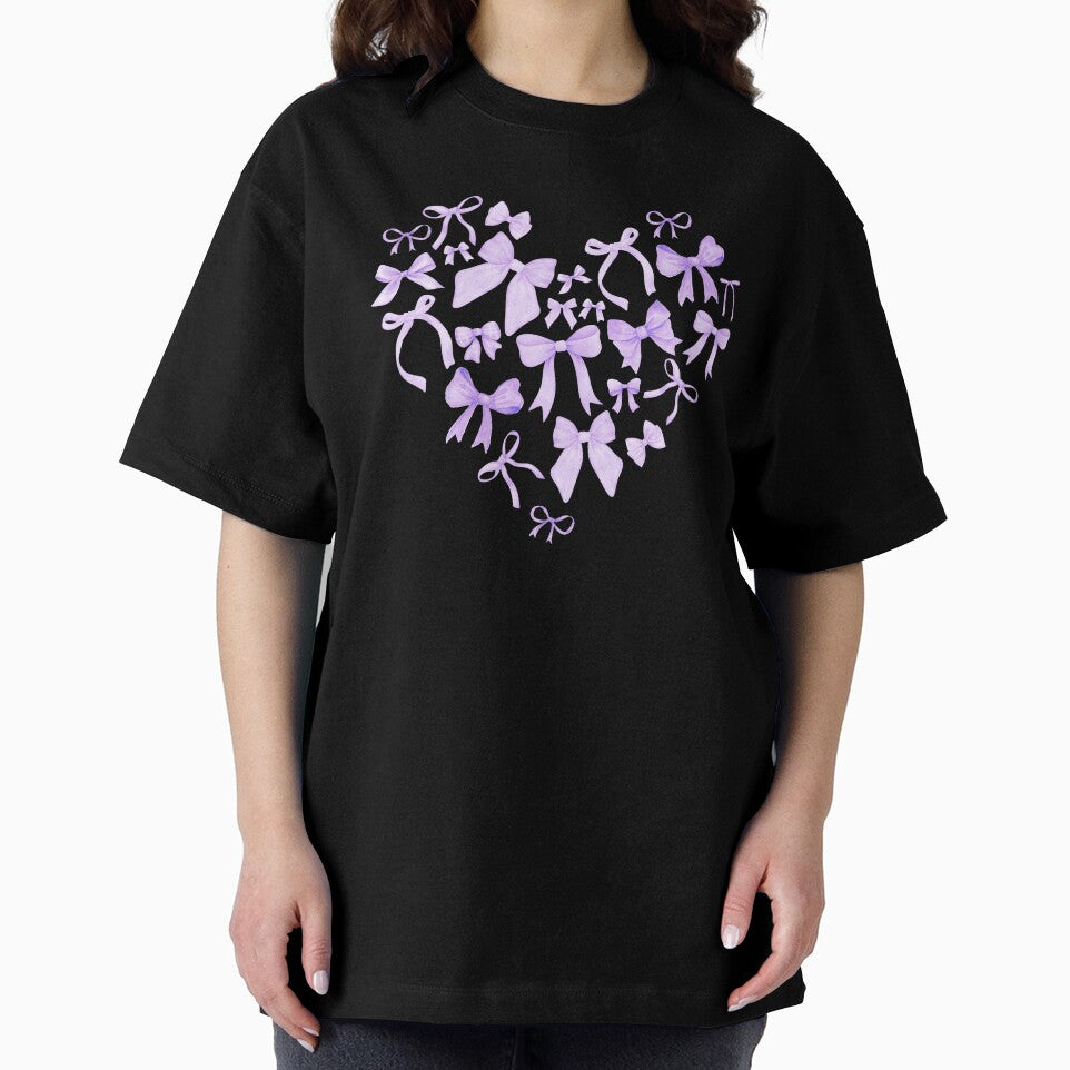 Purple Coquette Bows Heart by Caring Hearts