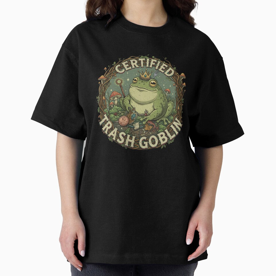 Vintage Certified Trash Goblin Frog King | Whimsical Goblincore Aesthetic Design by Adam 7ea