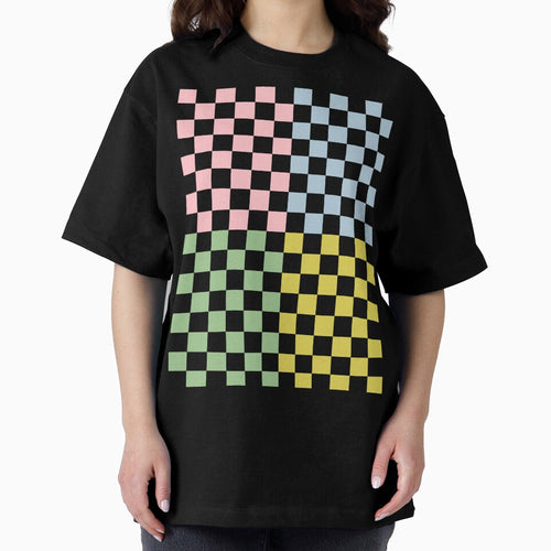 4 Check Checkered Pattern Pastel Blue Green Pink by kierkegaard