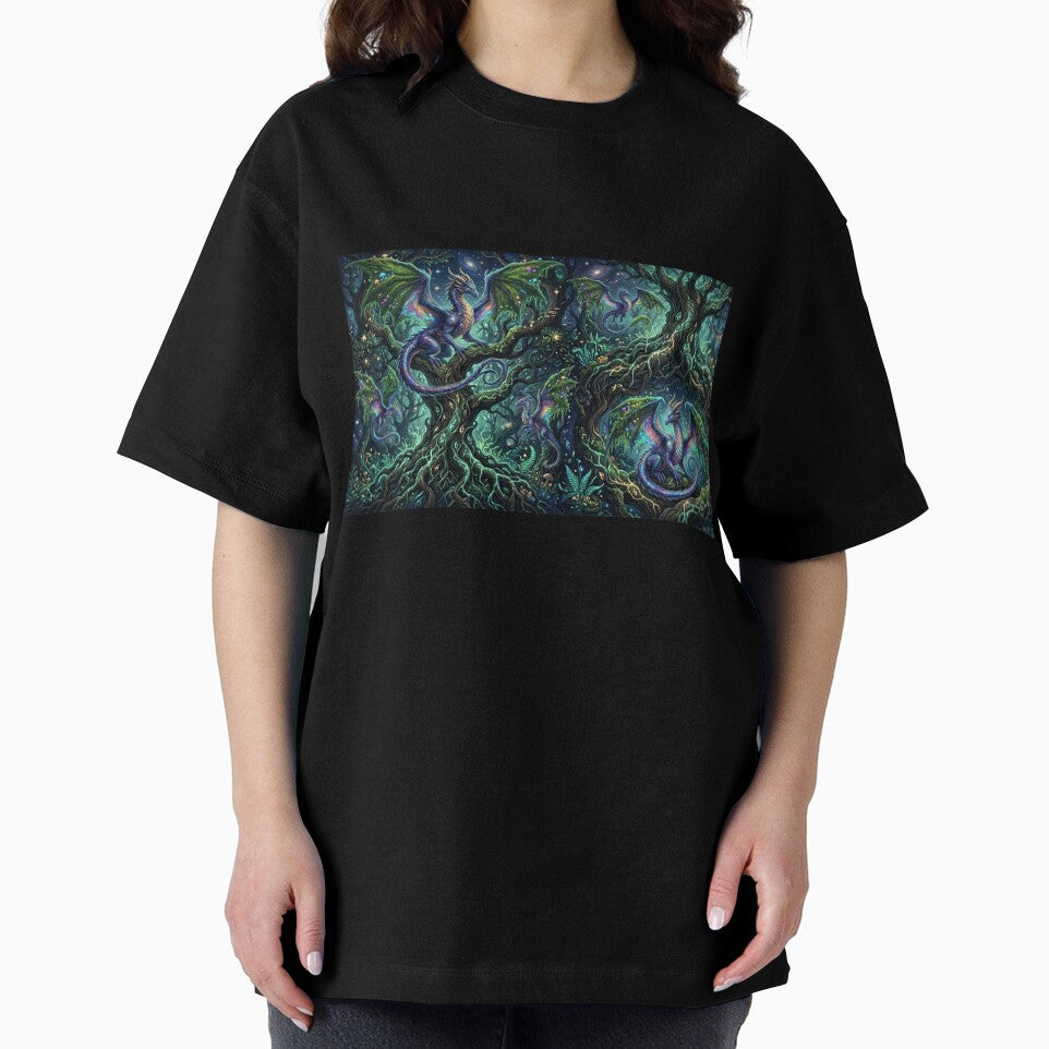 Opal Scale Drake - Mossy Wings & Glowing Mushrooms Pattern by InnerwayStudio