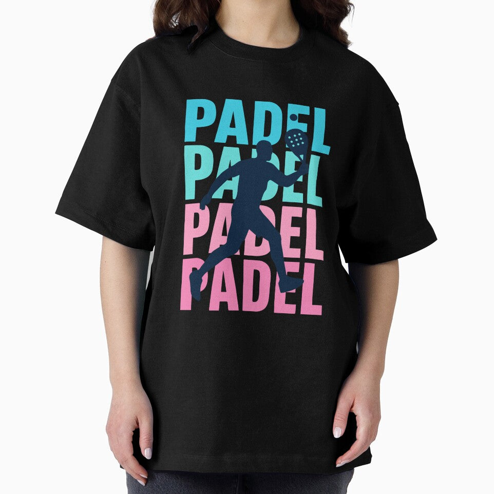 Padel/ tennis fan/ sports/ Padel Passion - Colorful Padel Tennis Silhouette Design by Krasnovaovaova