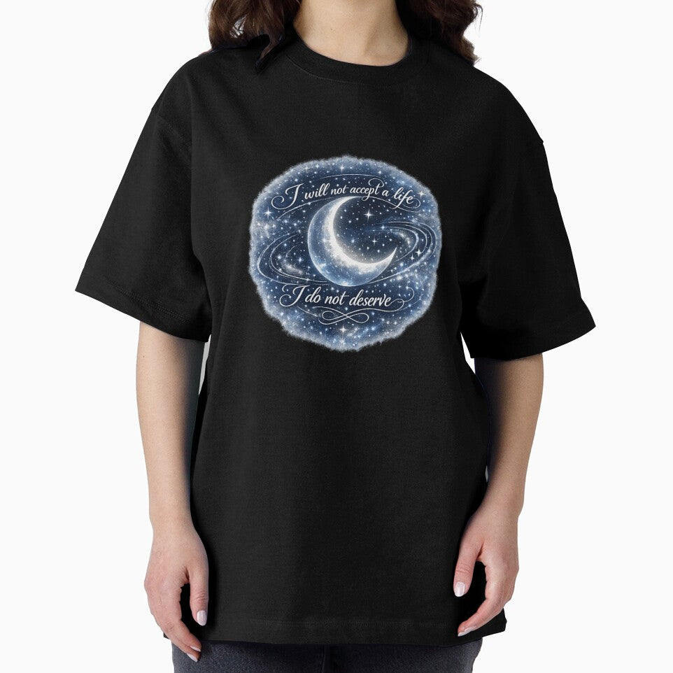 Celestial Moon Quote Shirt – Cosmic Spiritual Motivation by AMICO77