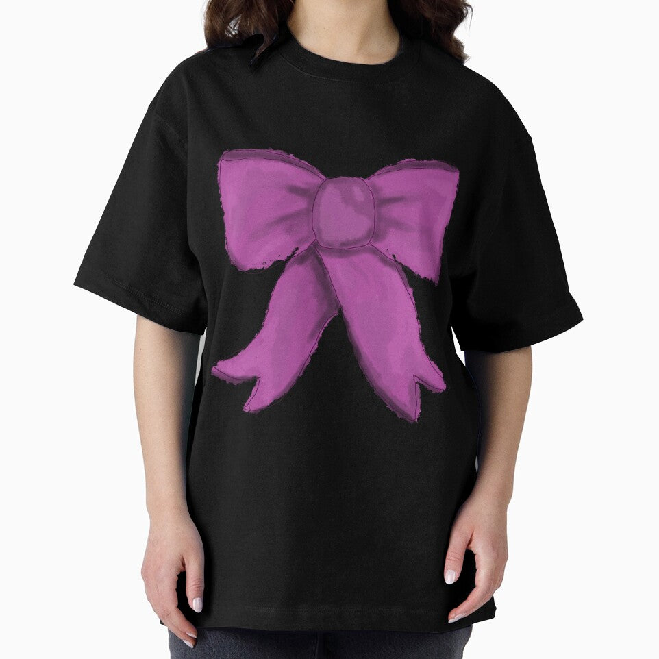 Pink Watercolor Ribbon Bow by Green Crayon Art