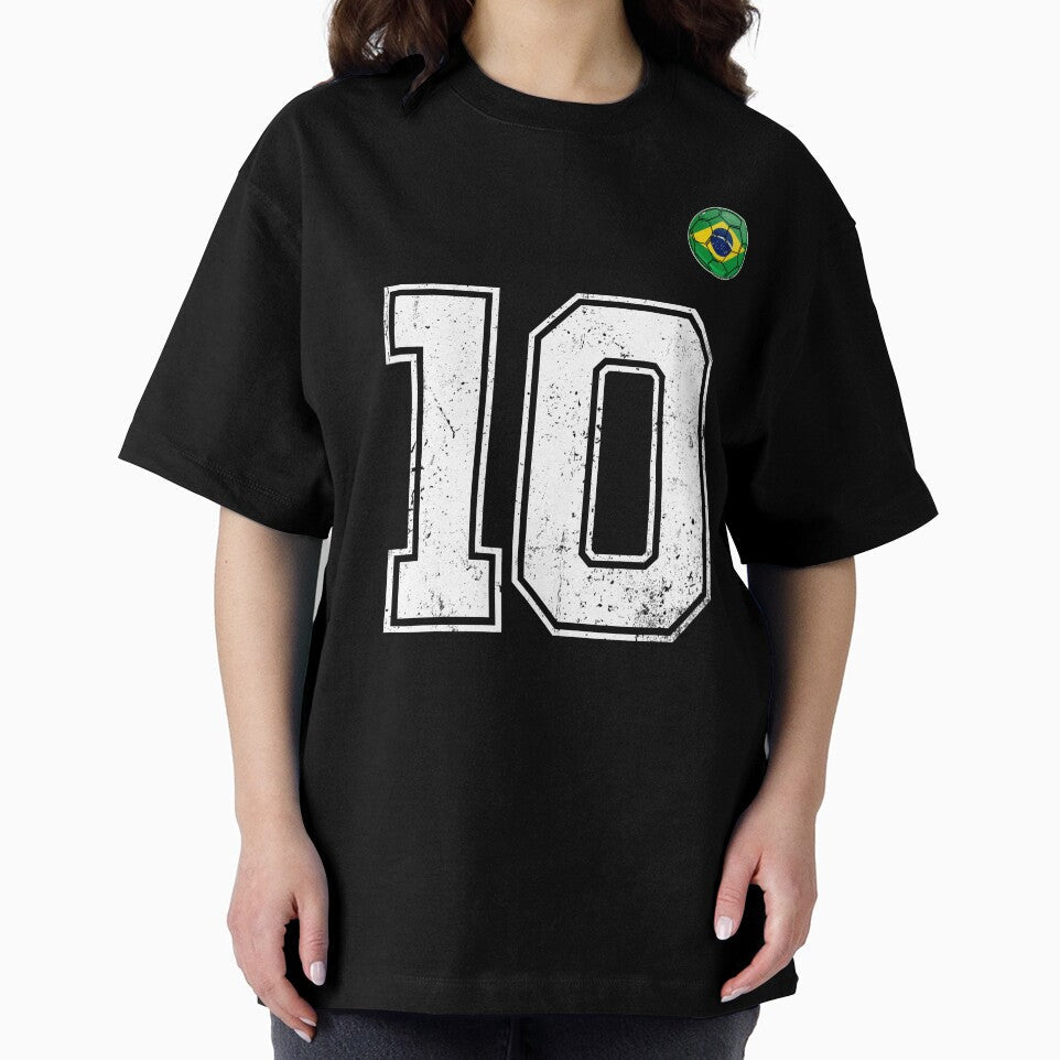 Number 10 Brazil Futbol Football Brazilian soccer Flag Jersey by RoyesButler