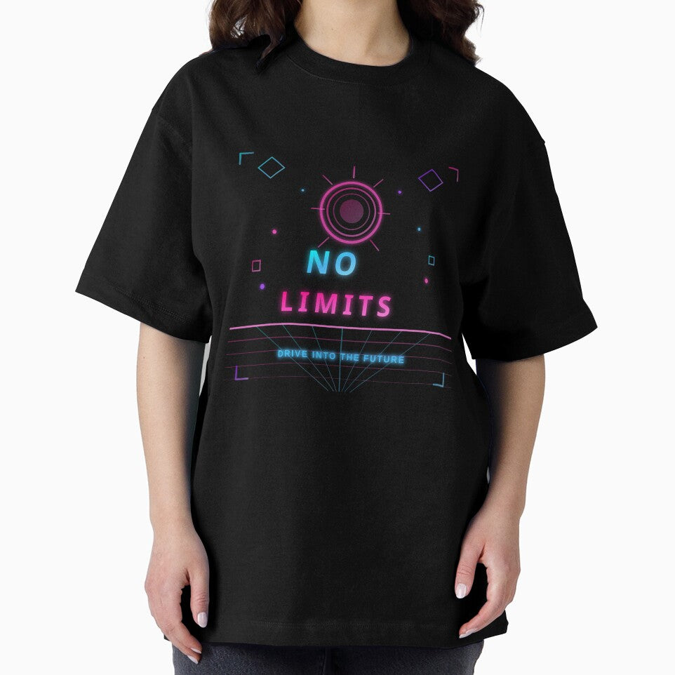 No Limits - Retro Synthwave Outrun Neon Design by Pickmash