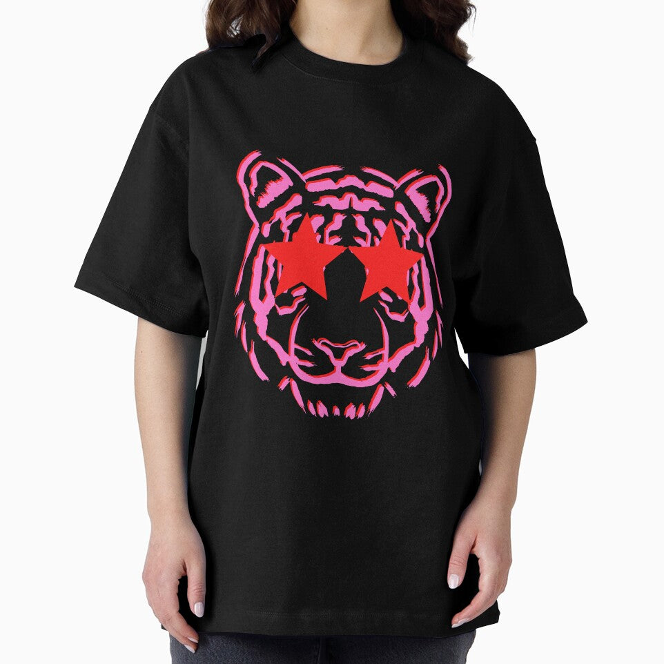 preppy star eyed tiger pink red by SUUSCK ★