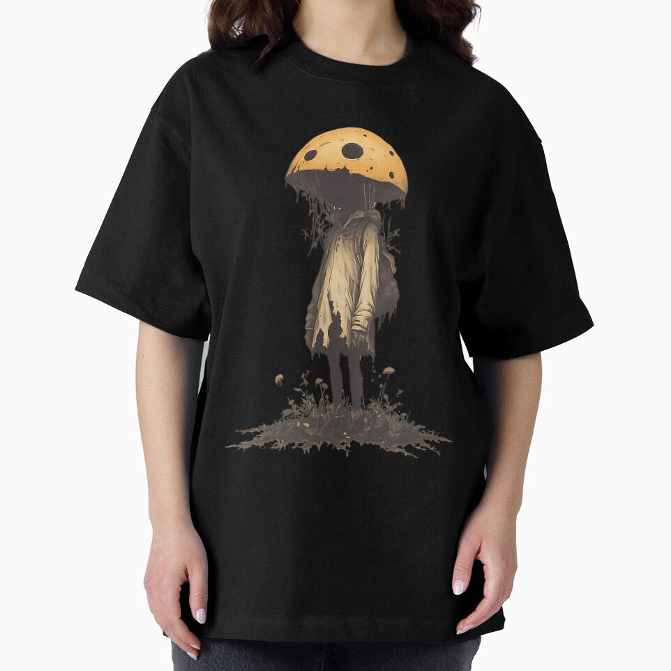 Surreal Mushroom-Human Hybrid Dark Fantasy Art by mesihdeanda3