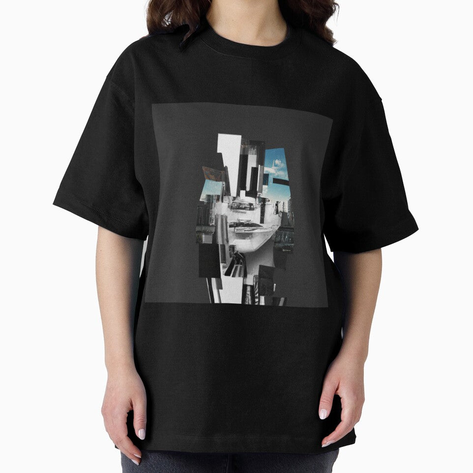 Feminine Face Geometric City Collage by DES7iGN